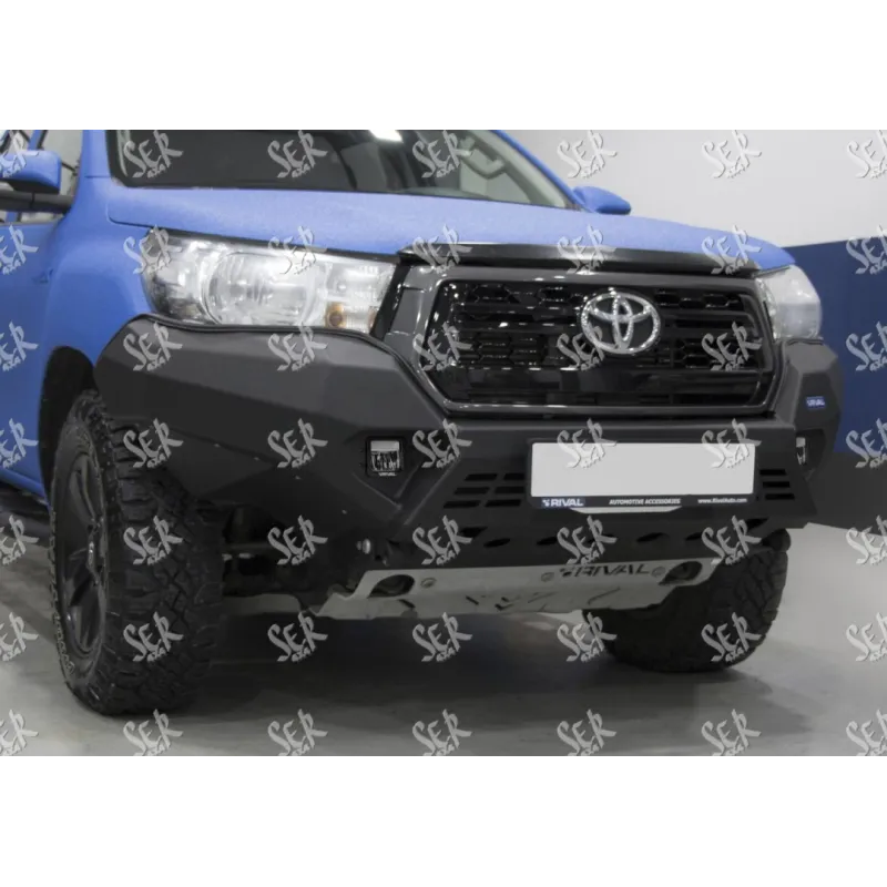 Parachoques RIVAL aluminio Toyota Hilux 2016-2020 c/faros LED SER 4X4