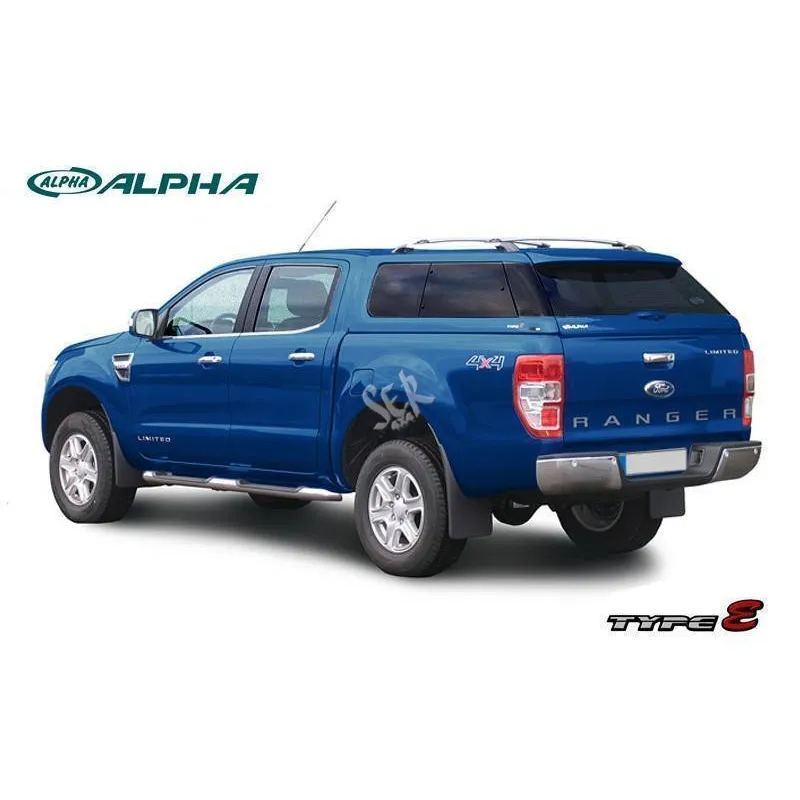 HardTop Alpha Type-E Fibra - Con Ventanas - Ford Ranger 2012- | SER4X4