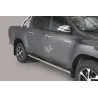 Estribos Laterales Inox. Ovalados C/Pisantes - Toyota Hilux Revo 2016-