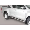 Estribos Laterales Ovalados Acero Ø 76 mm - Toyota Hilux Revo EC 2016-
