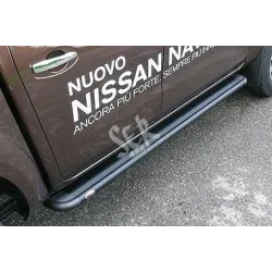 Estribos Plataforma Aluminio S50 Negro para Nissan Navara D23 DC 2016-